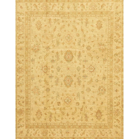 Ahgly Company Indoor Rectangle Abstract Orange Oriental Area Rugs, 8' x 10'