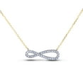 thumbnail image 1 of 10k Yellow Gold 0.18 Cttw Canadian Diamond Infinity Necklace With Chain, 1 of 3