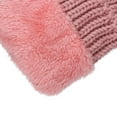 1PC Hat+1PC Scarf Pink Acrylic Scarf Hat Set Women Winter Warm Solid