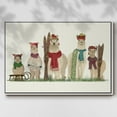 thumbnail image 3 of Llama Family Winter Sports - Framed Gallery Wrapped Holiday Canvas - 27 x 41 - White Frame, 3 of 9
