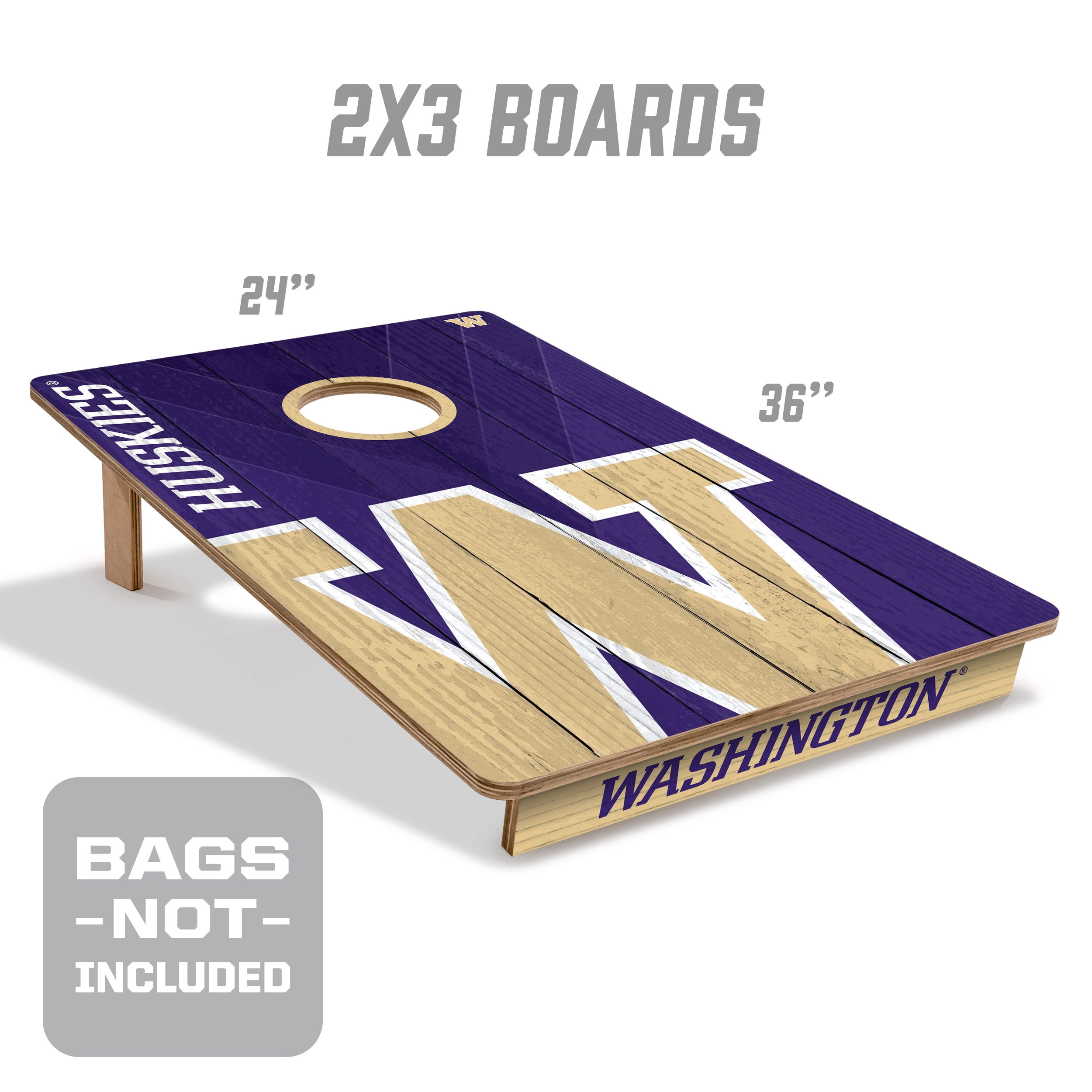YouTheFan NCAA Washington Huskies 2' x 3' Cornhole Game No Bags