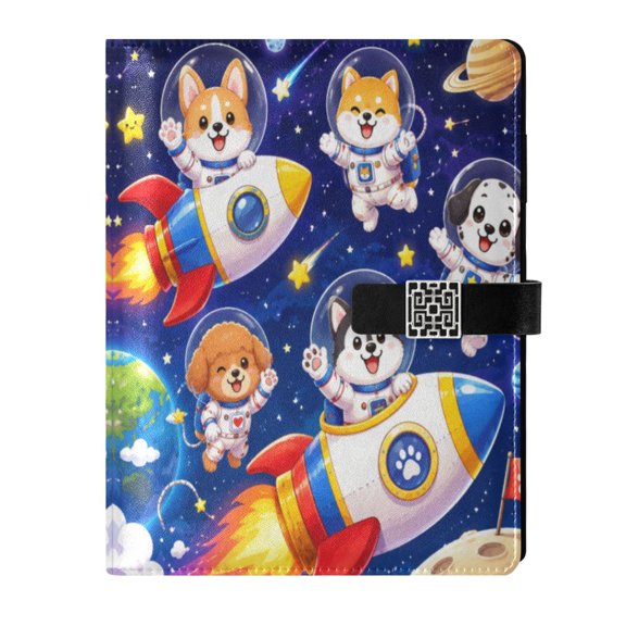 Leather Planner Leather Notebook Notebook Journal Binder Design Pen Pocket Design Convenient for Storage Space Astronaut Dream