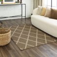 thumbnail image 3 of Mohawk Home - Tapis touffeté en polyester à losanges Lewis, noir/havane, 3 of 8