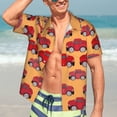thumbnail image 4 of Cauagu Red Cars Print Hawaiian Shirt for Men,Casual Short Sleeve Button Down Shirts Summer Beach Men's Regular-Fit Short-Sleeve Print Shirt -3X-Large, 4 of 6