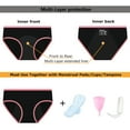 thumbnail image 4 of Teen Girls Period Underwear Menstrual Period Panties Leak-Proof Cotton Protective Briefs Pack of 6, 4 of 5