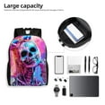 thumbnail image 6 of Fotbe Neon Skull With Milkshake Travel Laptop Backpack, Business Slim Sturdy Laptops Backpack, Water Resistant College School Computer Bag Gift for Men & Women Fits 15.6 Inch Notebook, 6 of 8