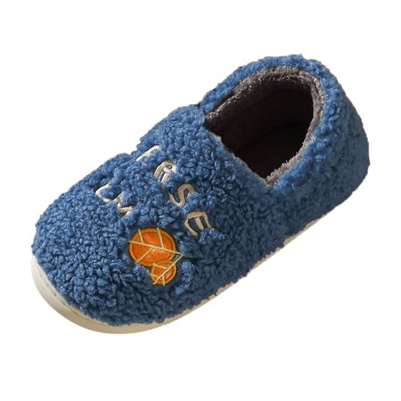 

Mens Slippers Men Slippers Autumn And Winter Fashion And Comfortable Home Indoor Warm Soft Bottom Solid Color Slippers for Men Chemical Fiber Navy 45
