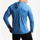thumbnail image 2 of Blusa de manga larga con capucha para hombre, color liso, informal, deportiva, resistente al sol, con cordón, manga raglán, blusa de poliéster para hombre, 2 of 3