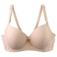 thumbnail image 4 of Amidoa Minimizer Bras for Women Push up Underwire Beige Lace High Support Plunge Everyday Wear Women Bra 100C, 4 of 6