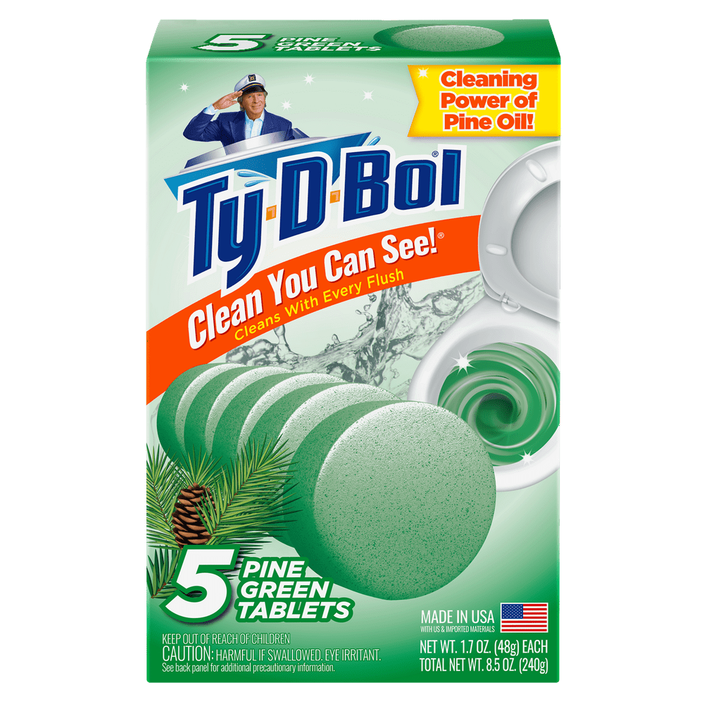 TyDBol Toilet Cleaner Pine Toilet Bowl Cleaner Tablet 1.7 Oz 5