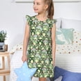 thumbnail image 4 of Fotbe Cute Frog Vestido de Dormir para Niñas de 3 a 10 Años, Mangas Cortas, Estilo Princesa, Pijama Camisón con Mangas Voladas-Large, 4 of 6