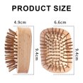 thumbnail image 3 of Cepillo de madera natural para el cabello, masajea el cuero cabelludo y desenreda el cabello., 3 of 5