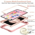 thumbnail image 5 of Dteck Case for Samsung Galaxy Tabn S9 / S9 FE 5G Tablet Case with 360 Rotating Hand Strap & Stand, Crossbody Drop-Proof Case for Galaxy Tab S9 FE 10.9"/ S9 11",Rosegold, 5 of 8