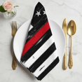 thumbnail image 2 of Red American Flag Cloth Napkins, Vintage USA Flag Stars Washable and Reusable Dinner Napkins Set of 4, Table Napkin for Kitchen Party Birthday Wedding Hotel Housewarming 20"x20", 2 of 9