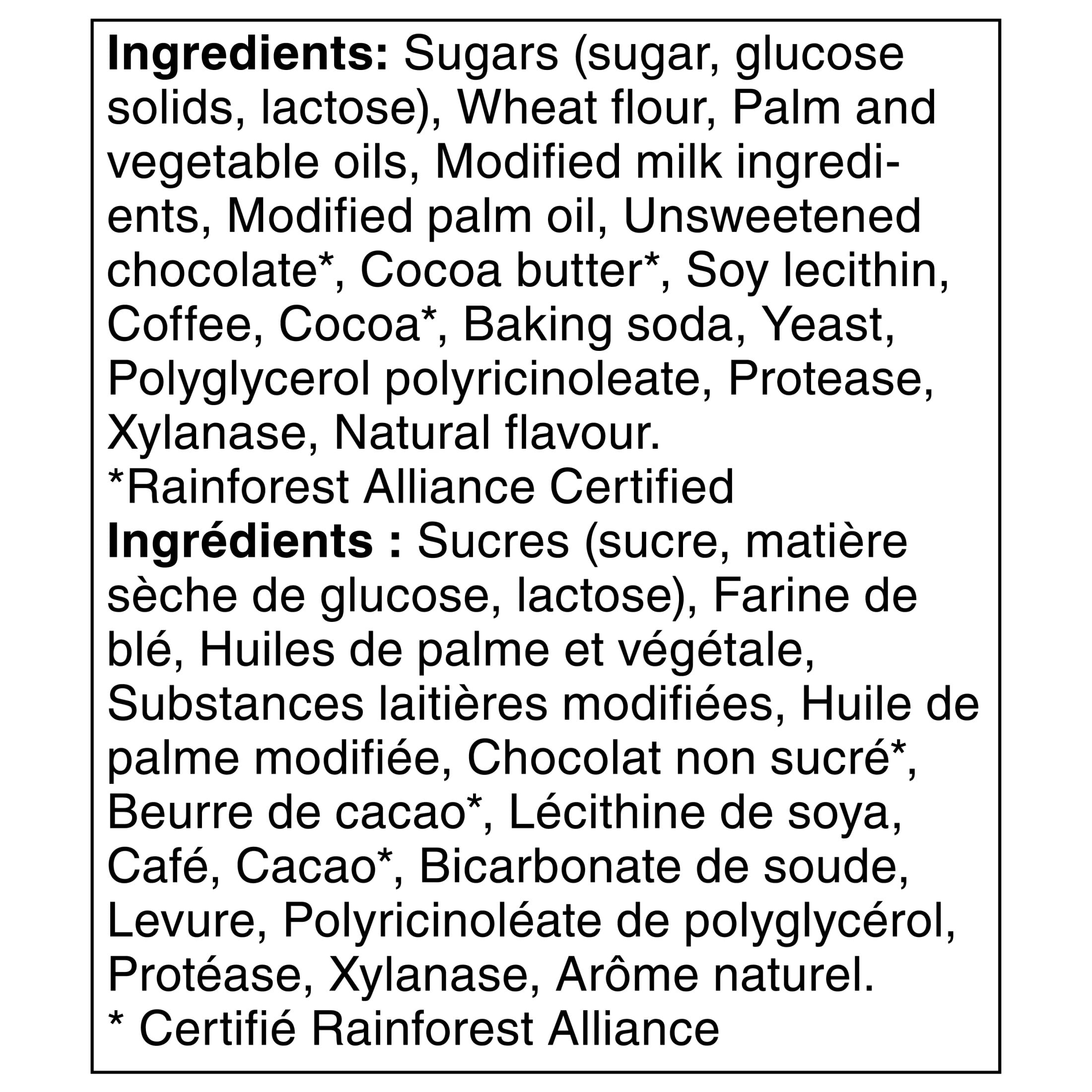 Gaufrettes Minis, sans arachides, gaufrettes de format bouchée dans un enrobage chocolaté avec garniture à la crème au café, sac refermable de format garde-manger, préparées au Canada 800 g
