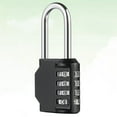 thumbnail image 6 of FRCOLOR  Dial Number Lock Backpack Combination Pad Locks with Code Latch Black, 6 of 8