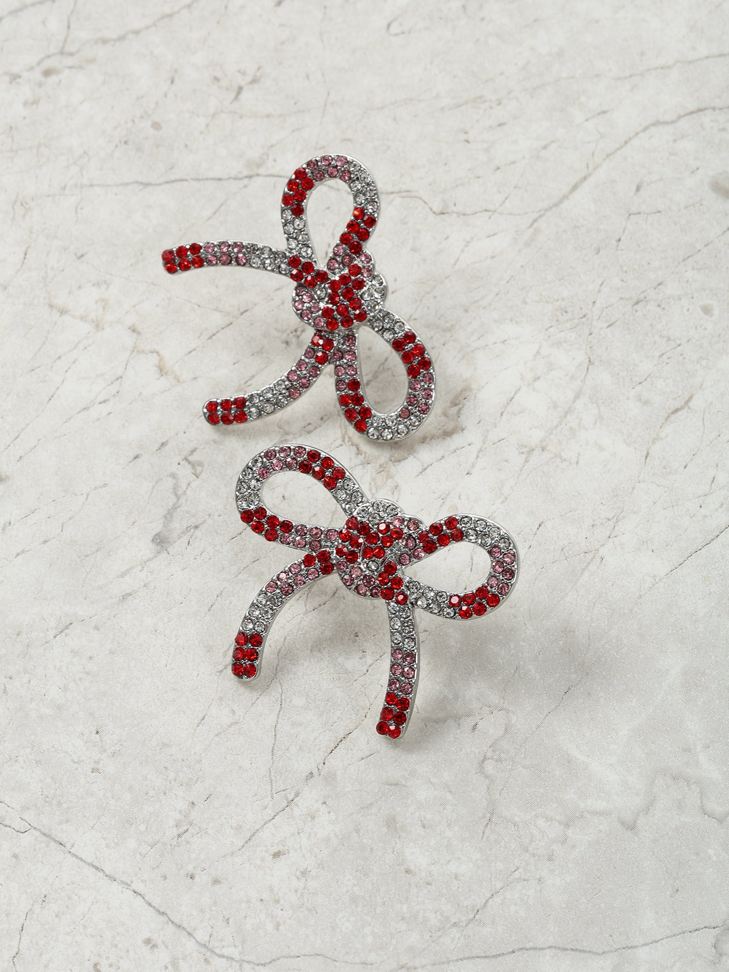 Packed Party Bow Candy Cane Earrings