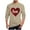 Khaki, variant on VBTAPA Mens Graphic Tshirt Casual Valentine's Day Print Long Sleeve Tee Shirt Lightweight Crewneck Pullover Tees White M