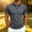 Dark Gray, variant on Mens 3 Button Placket Striped Trim Polo Shirt Breathable Pique Knit Short Sleeve Top for Walking Golf Weekend Business Daily Wear Black S