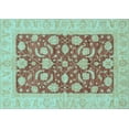thumbnail image 1 of Ahgly Company Indoor Rectangle Abstract Light Blue Modern Area Rugs, 2' x 5', 1 of 4