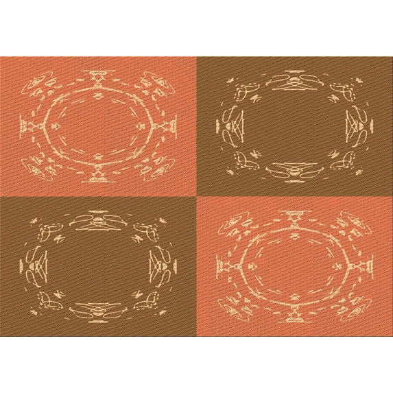 Ahgly Company Machine Washable Indoor Rectangle Transitional Mahogany Brown Area Rugs, 8' x 10'