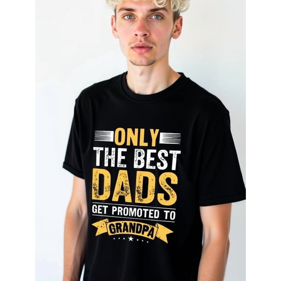 Promoted to Grandpa Dad T-Shirt Men funny t shirts black gifts casual Casual sportswear Comfortable loose T-shirt Fashion Unisex Shirt Graphic tshirts