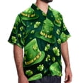 thumbnail image 2 of Saint Patrick's Day Men's Short Sleeve Poplin Shirt, Casual Printed Button Down Summer Beach Shirt - Unisex, 2 of 6