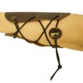 thumbnail image 4 of SAS 6.5" Traditional Suede Leather Archery ArmGuard Spring Fastener Cord Lock, 4 of 6