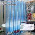 thumbnail image 7 of The 3D blue, clear and high-end bathroom partition curtain is easy to clean. The dreamy ocean color is highly recommended, 7 of 7