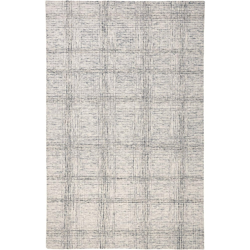 Natal Modern Minimalist Rug, Abstract Plaid, Gray, 2ft x 3ft Accent Rug