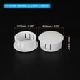 thumbnail image 2 of Uxcell Hole Plugs Plastic Screw Bumper Hole Plug Flush Snap Type Round Hole Cover Caps White 22mm(7/8"), 2 of 5
