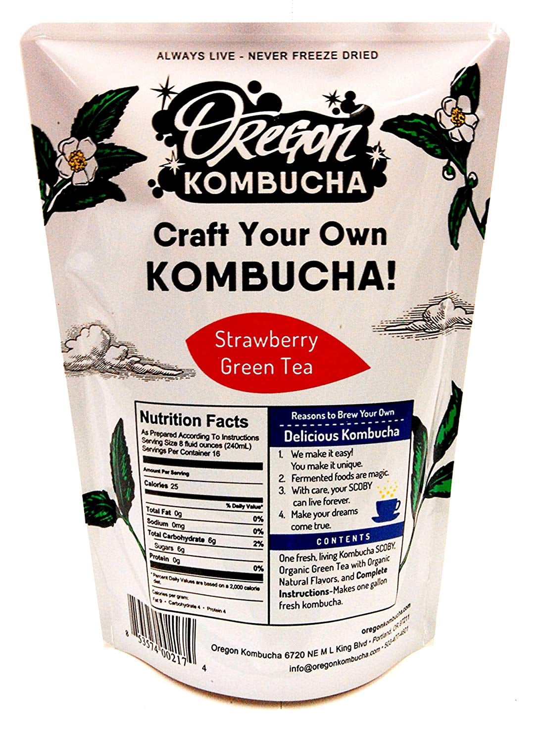 Kombucha Starter Set - Strawberry Green Tea
