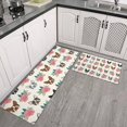 thumbnail image 2 of White Boston Terrier and Flower Kitchen Rugs Sets Of 2,Anti Fatigue Kitchen Mat Rugs Non Slip Washable,Decorative Kitchen Floor Mats for Kitchen,Sink,Laundry,17"x30"+17"x47", 2 of 7