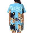 thumbnail image 3 of Lsque Bluey Women's Short-Sleeved Pajama Set - 2 Piece Soft and Lightweight Sleepwear Set-Large, 3 of 9