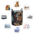 thumbnail image 3 of Lsque Tree Meditating Golden Retriever pattern Laundry Hamper Basket, Tall Woven Rope Hamper Basket for Clothes, Lightweight Storage Basket, Collapsible Waterproof-Medium, 3 of 8