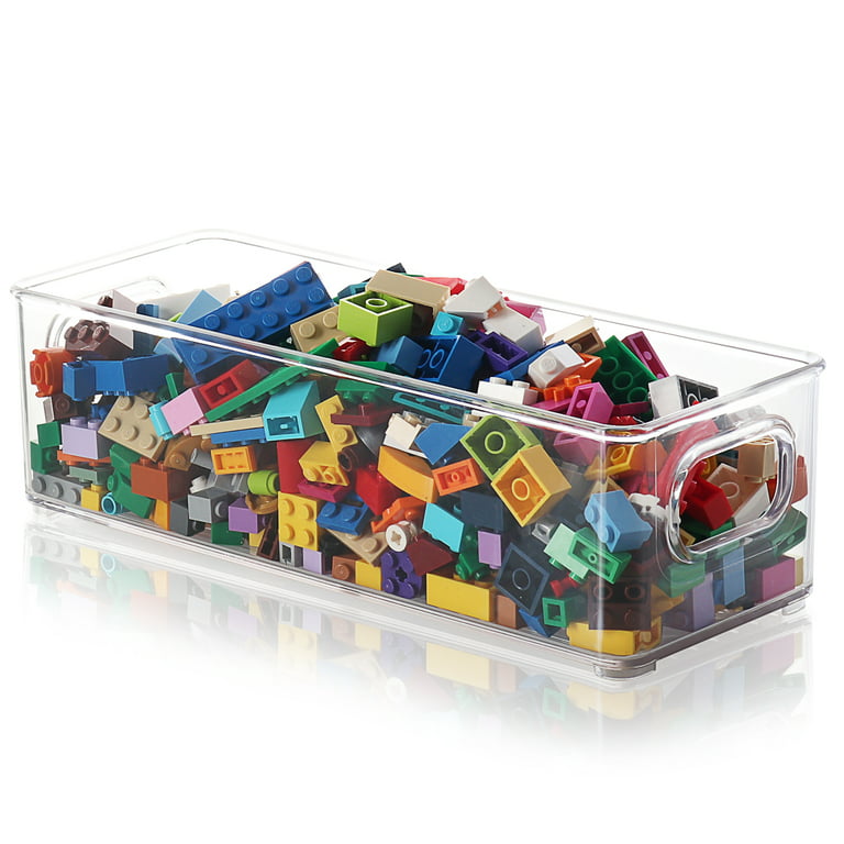 Citylife 1.3 QT 10 Packs Small Clear Storage Bins with Lids Plastic Kids  Craft Storage Bins
