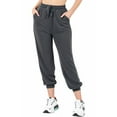 thumbnail image 3 of Womens Soft French Terry Loose Fit Drawstring Jogger Pants, 3 of 7