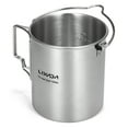 thumbnail image 2 of Lixada kitchenware,750ml Handle Outdoor Picnic Stainless Steel With Lid And Lid And Handle And Handle Outdoor Water Cup With Cup Pot With Handles And Handles And Lid Huiop Pot Cup Stainless, 2 of 7