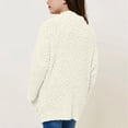 thumbnail image 4 of GiLiling Girls Cardigan Open Front Popcorn Knit Long Sleeve Sweaters Coat Fuzzy Knit Outwear with Pockets Warm Winter Cardigans (White, 13-14 Years), 4 of 6