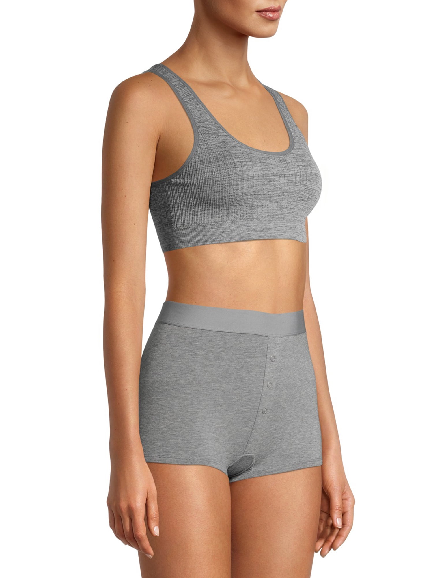 No Boundaries Juniors' Seamless Scoop Neck Bralette, 2-Pack