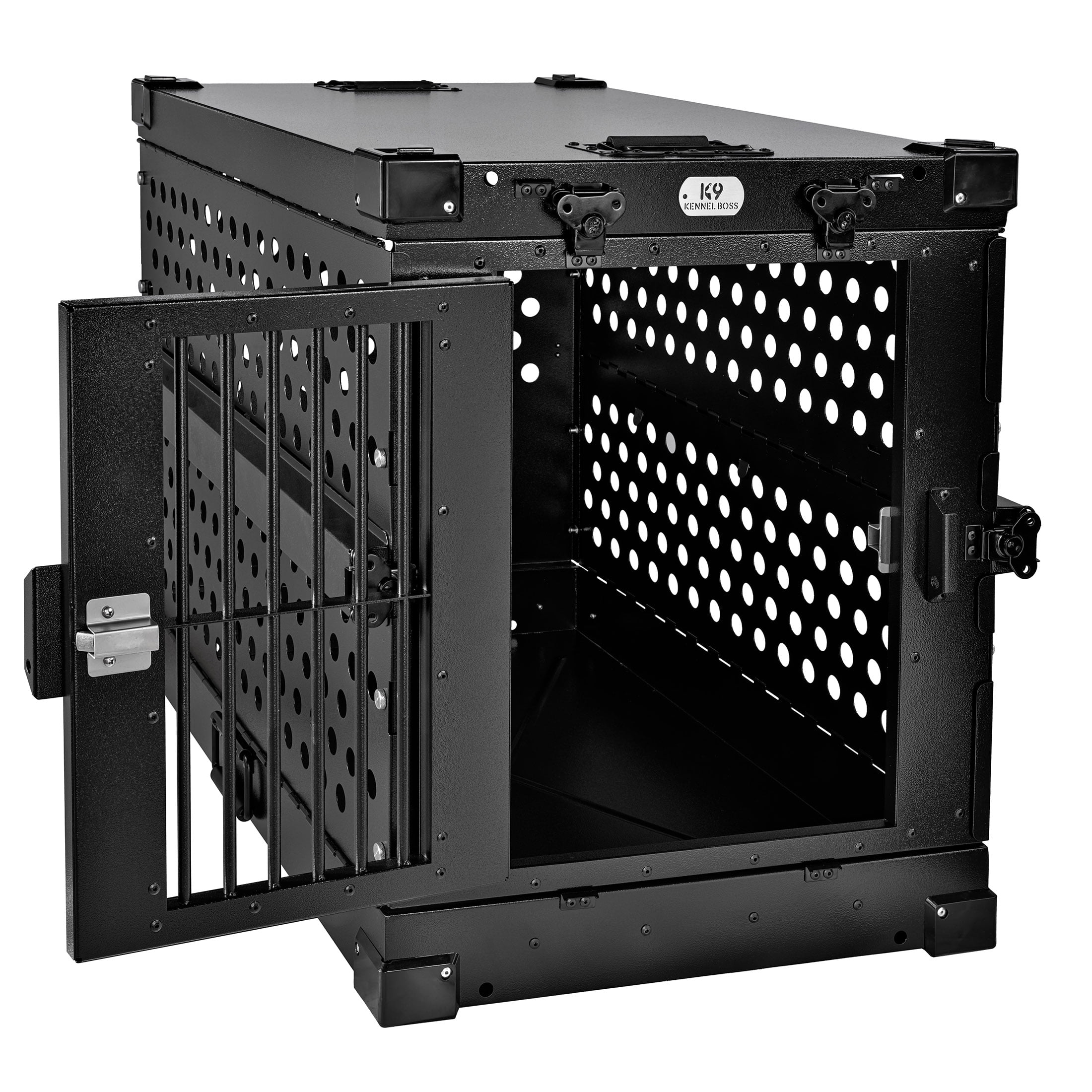 K9 KENNEL BOSS – MEDIUM – HEAVY DUTY FULLY COLLAPSIBLE POWDER-COATED ALUMINUM DOG CRATE
