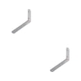 thumbnail image 1 of Cateissary 4 Uds soporte L soportes de esquina estante de soporte de acero inoxidable acabado cepillado muebles Hardware Rack 12575203mm 125*75*20*3mm 2Conjunto, 1 of 6