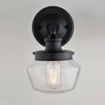 thumbnail image 5 of Vaxcel Collins 1 Light Black Farmhouse Outdoor Wall Lantern Clear Schoolhouse Glass, 5 of 5