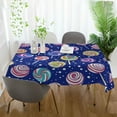 thumbnail image 3 of Yayeee Tablecloths 60" x 108" Rectangle Wrinkle Resistant Party Table Cover, Blue Colorful Candies, 3 of 8