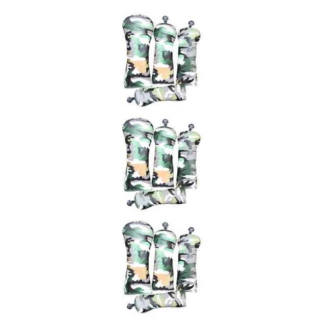 Eigraketly 4pcs Durable Golf Wood Head Cover Headcover 3 Club 7 Driver 5 No.1 Type1 NO1