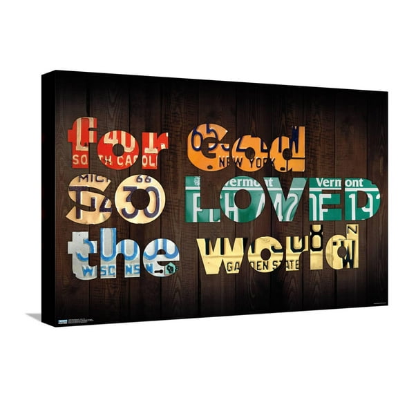 David Bowman - John 3:16 Canvas Wall Poster, 14.725" x 22.375"