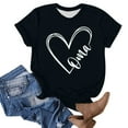 thumbnail image 4 of Tops Cortos para Mujeres Retro Impreso Cuello Redondo Manga Corta, Camiseta Casual para Uso Diario Y de Fiesta, 4 of 4