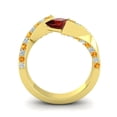 thumbnail image 4 of 1.20 Carat Natural Diamond Garnet & Citrine Gemstone Stylish Anniversary Ring for her Solid 18K Yellow Gold Size 11 by Diamond-Capitals, 4 of 8