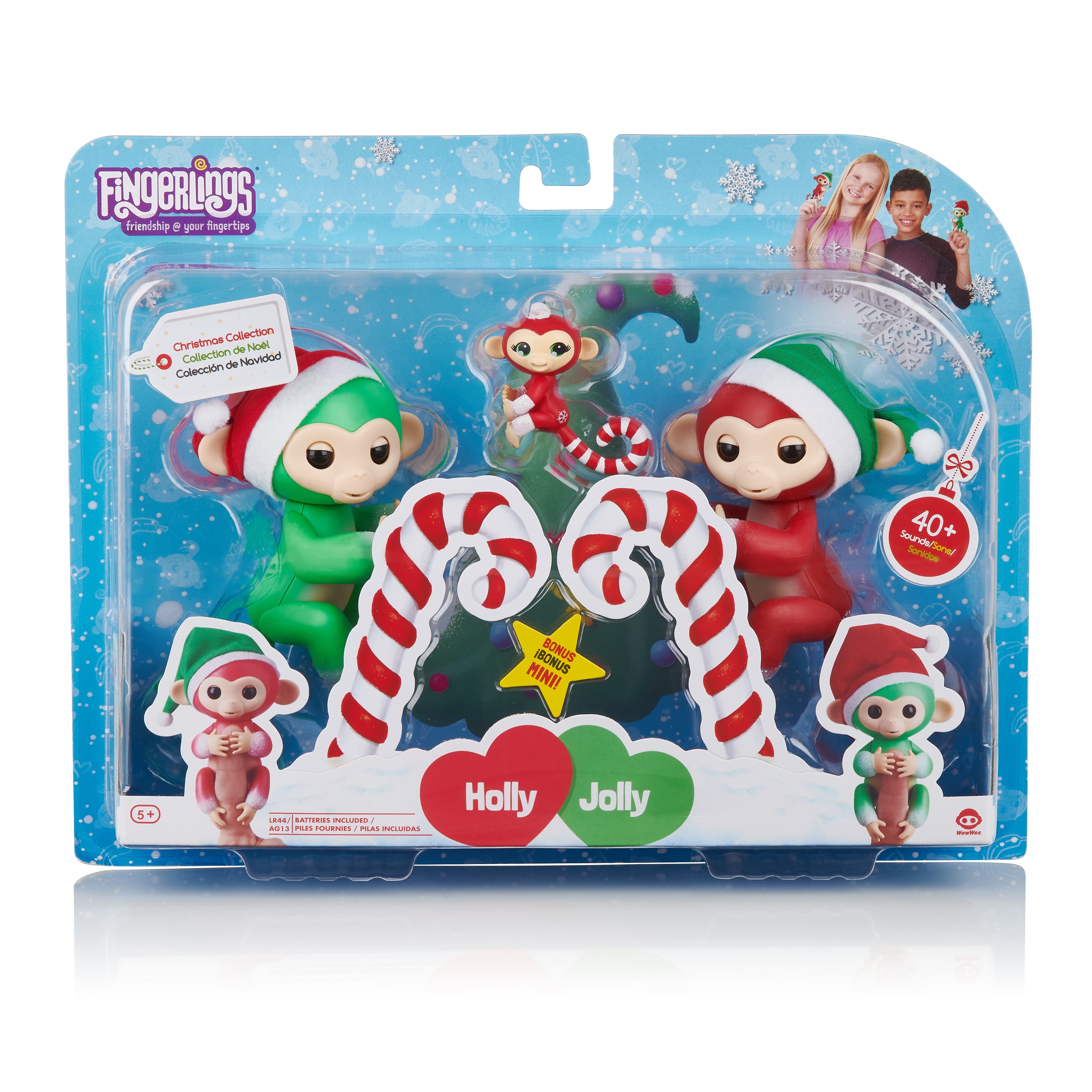 Fingerlings Interactive Baby Monkeys 2 Pack with Mini BFF Holly
