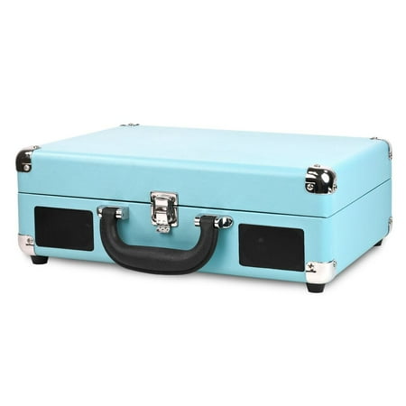 Victrola - Journey+ Bluetooth Suitcase Record Player with Matching Record Stand - Teal
